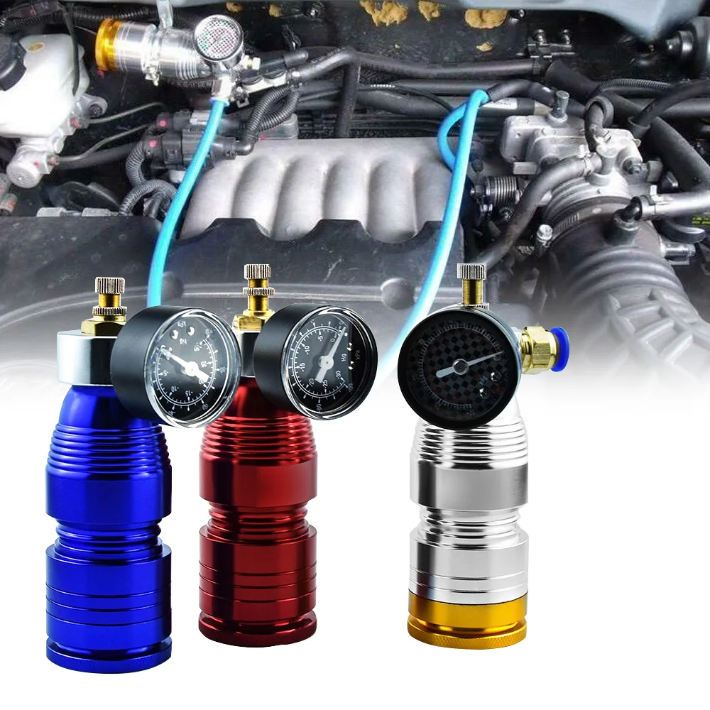 Car Universal Fuel Power Micro Air Kompressor Aluminum Adjustable Automobile Compressor Fuel Saver with Meter Accessories