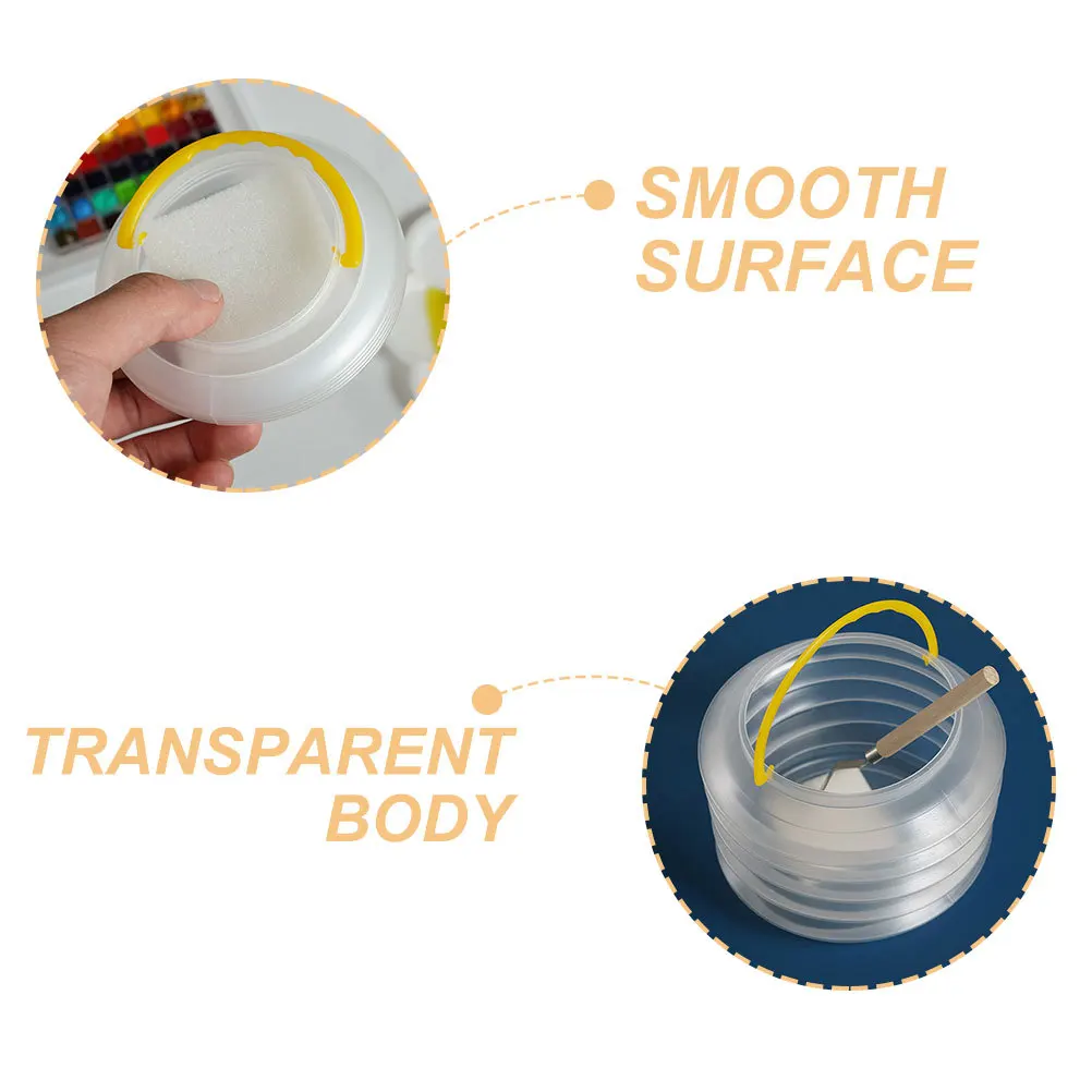 

4Pcs Silicone Pen Holder Transparent Desk Organizer for Stationery Painting Pens Erasers Countertop Storage Bucket Desktop