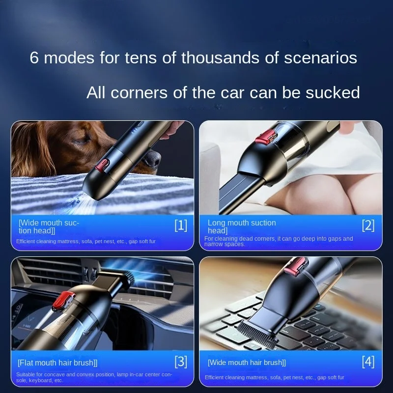 Youpin camele-4 in 1 aspirador sem fio para carro, aspirador portátil com bomba de ar, para limpeza doméstica, 6000pa