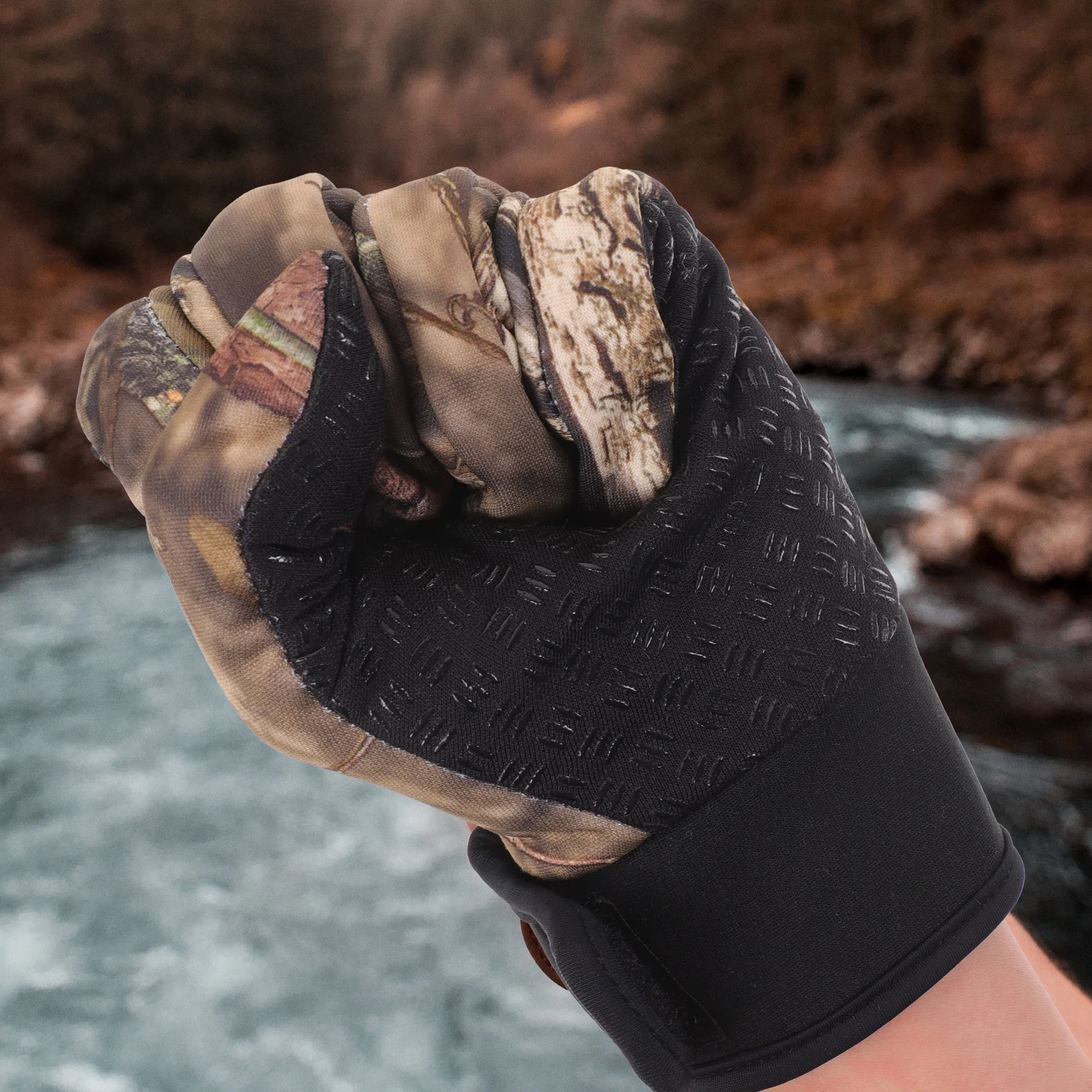 

Winter Ski Gloves Snow for Men Camo Jungle Cycling Detachable Warm Thicken Man Black