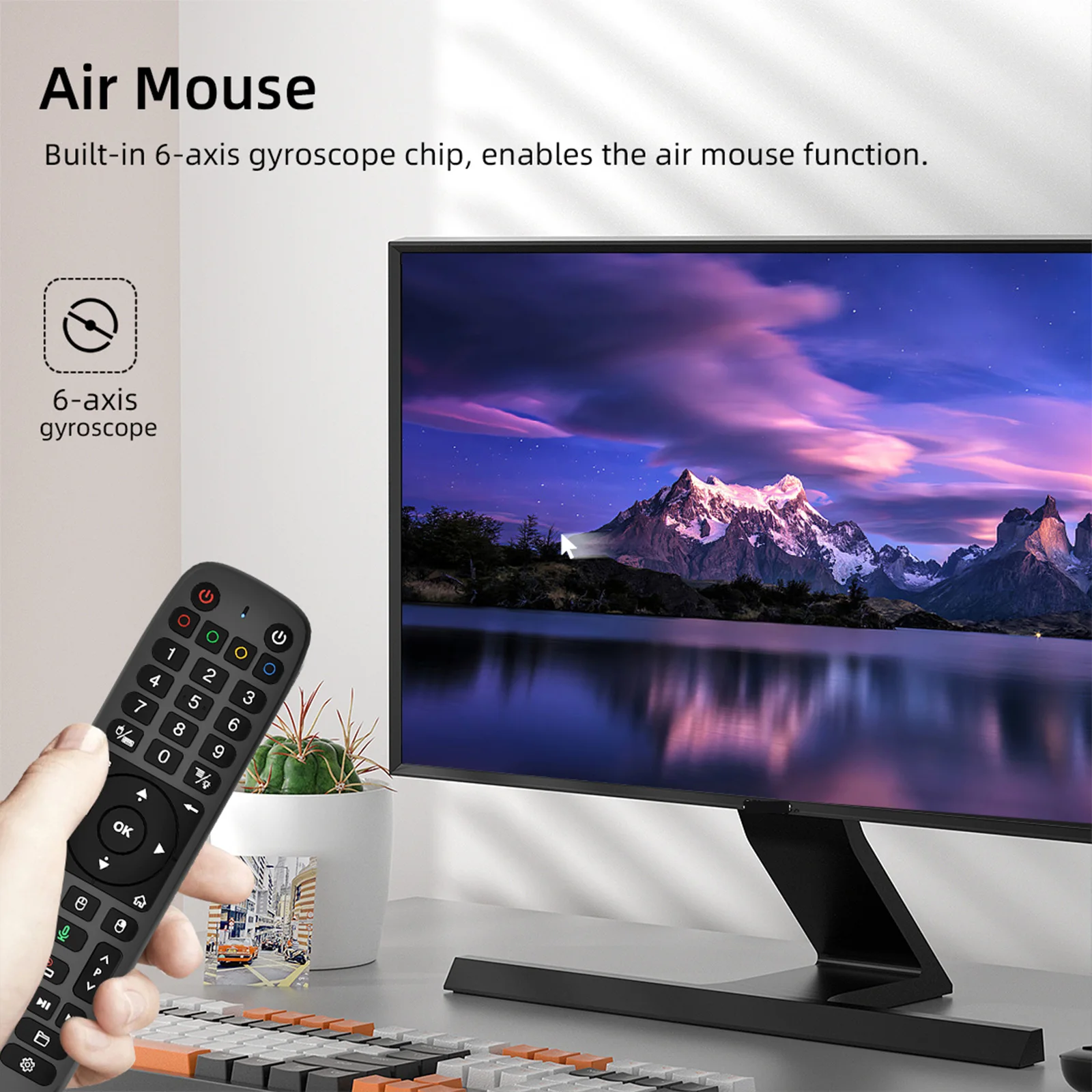 All in One Smart Universal Remote Control with Air Mouse Universal TV Control and Setup for Android TV Box Smart TV PC Projector