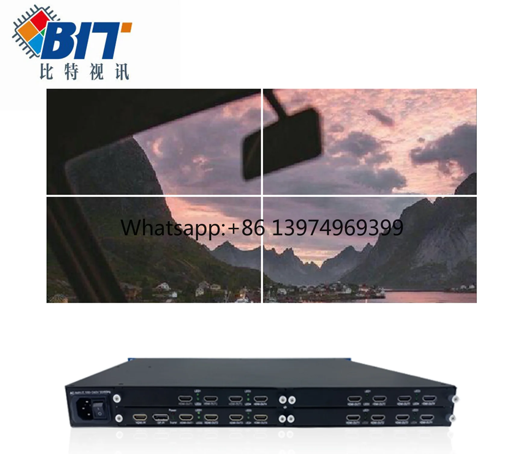 Industrial-Grade 8K 1-in-16-out FPGA Video Wall Processor, 28nm Real-Time Splicing with Network Control for Large Display