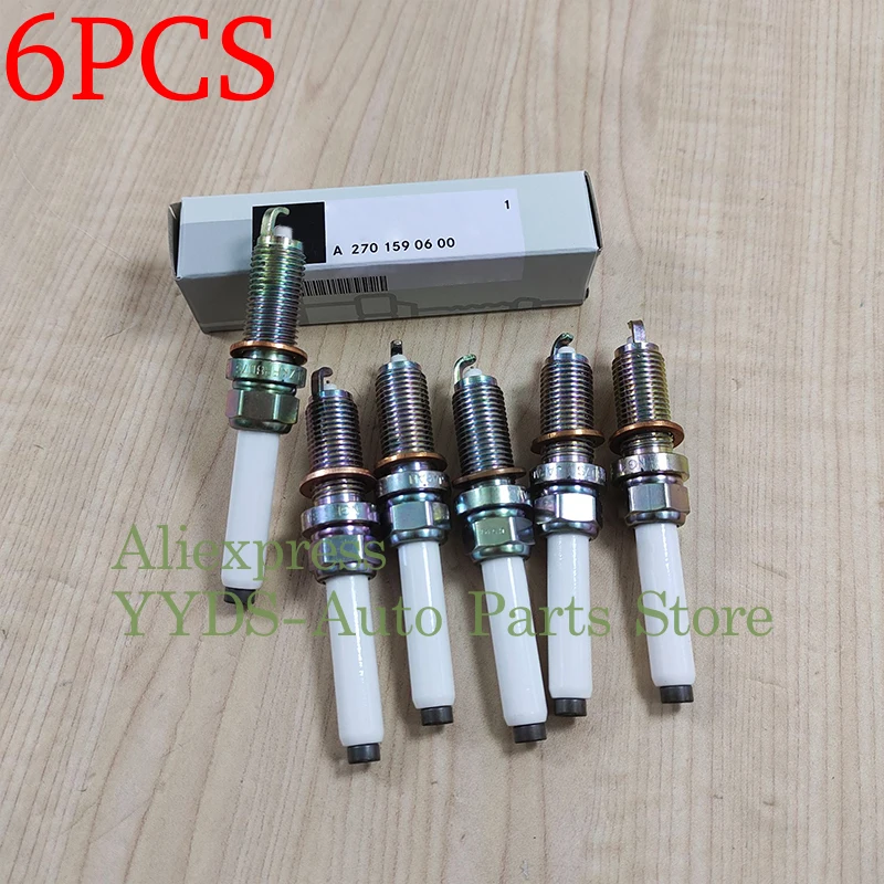 

6PCS Spark Plug For Mercedes Ben W176 W204 W212 S204 S207 W242 W205 M272 M271 X156 E350 E550 A2701590600