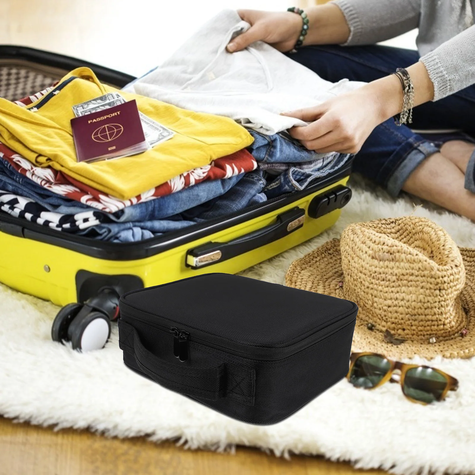 1 шт., ручная портативная дорожная косметичка, большая вместительная сумка для хранения кистей, органайзер для инструментов