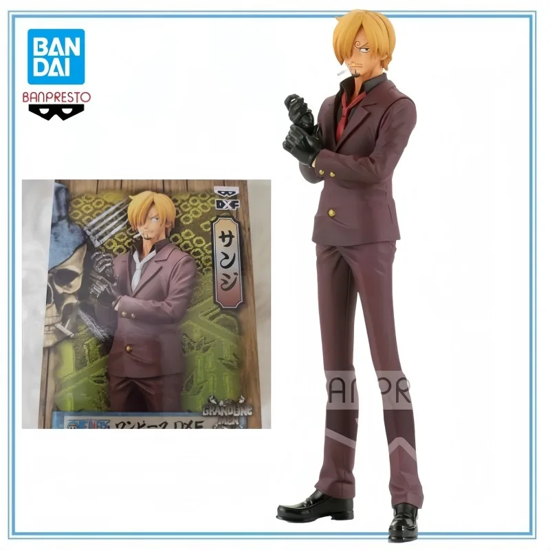 

BANDAI в наличии, оригинальный Banpresto One Piece DXF Wanno Country 17 см, аниме-фигурки Санджи, модель Collectio, игрушечная модель, игрушки