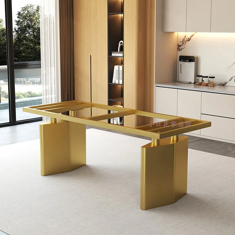 Italian dining table legs bracket minimalist marble dining table foot luxury stone tea table support base stainless