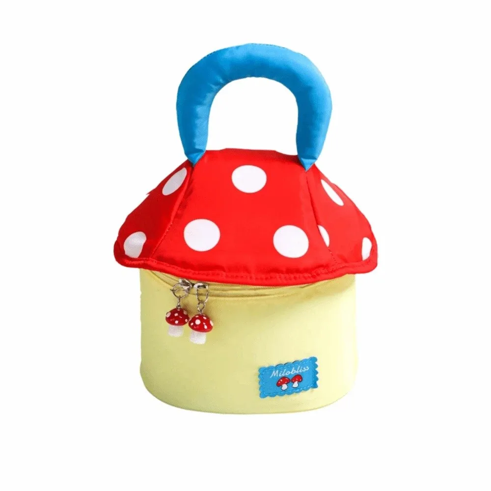 Large Capacity Cute Makeup Bag Multifunctional Mushroom House Handheld Cosmetic Case Zipper Aesthetic Toiletry Bag Travel