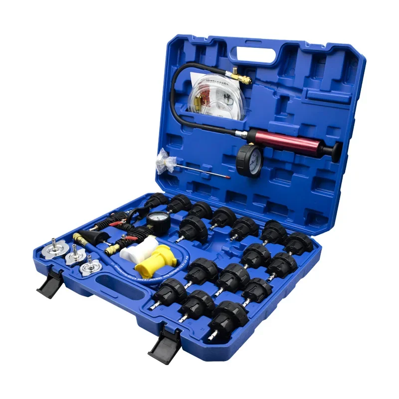 Automobile water tank leak detector, antifreeze coolant replacement filler 28 34-piece set, auto repair tool