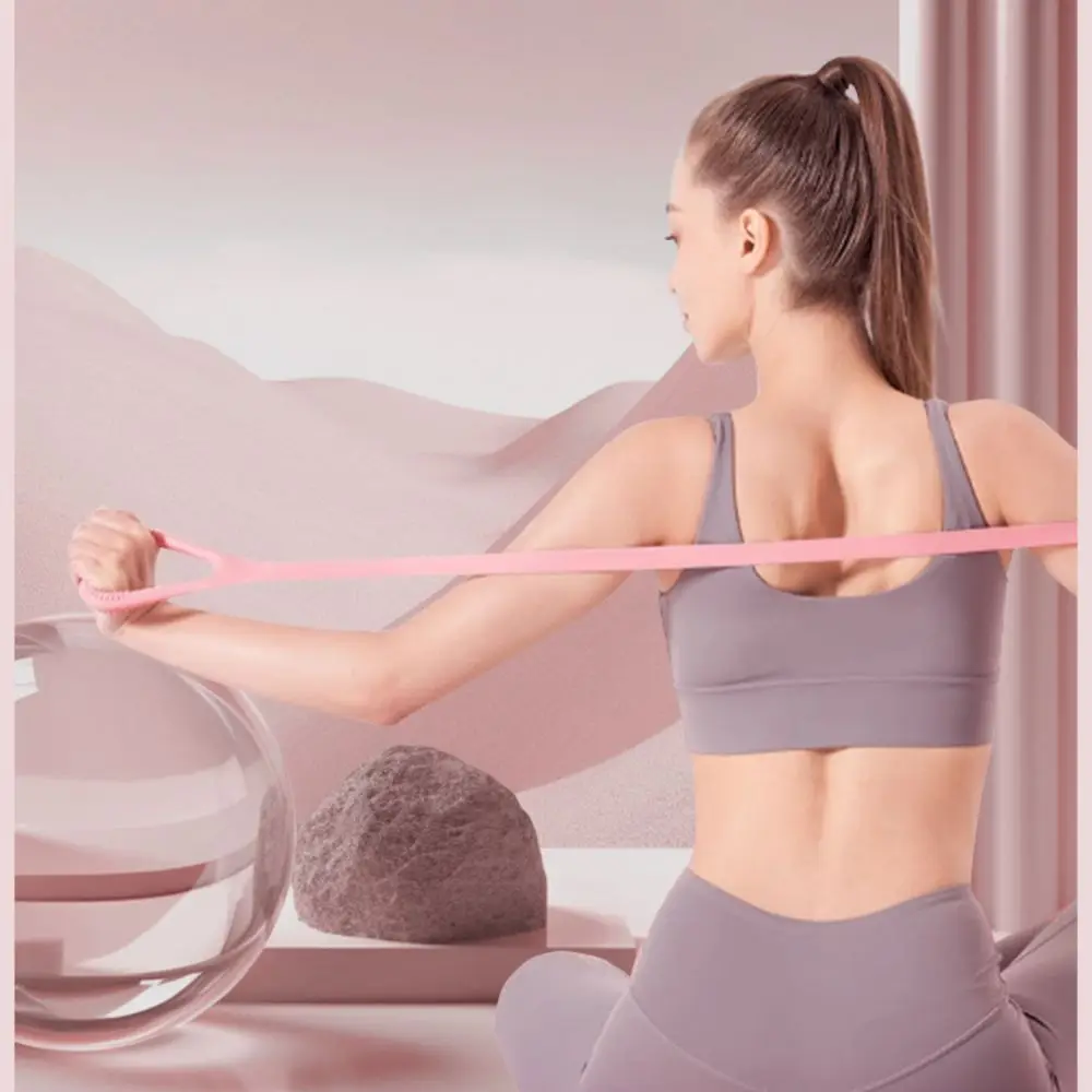 Tensile Tape Yoga Resistance Band Muscle Stretching 8 Shape Fitness Resistance Bands Crossfit Exercise Solid Color