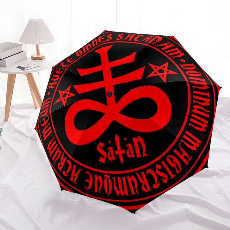 Satanic Goat Head Umbrella, Lightweight & Portable, 8-Rib Iron Frame, Perfect for Outdoor Travel, Home Accessory, Christmas Gift