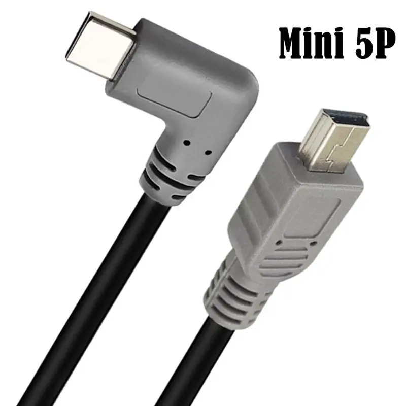 Cable adaptador de carga USB 3,1 tipo C a Mini 5P, Micro USB OTG macho a macho, copia de datos