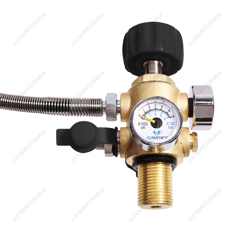 

6000psi (400Bar) High Pressure Air Fill Station – Cylinder Refill Adapter with M18X1.5 Charging Valve, Paintball Accessories