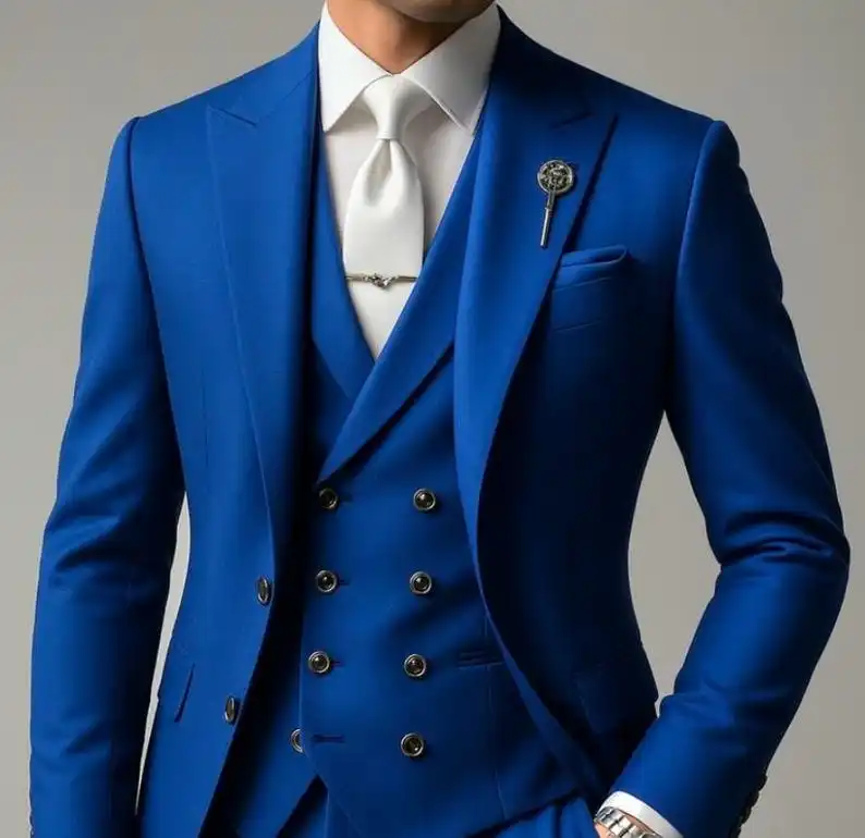 بدلات رجالية لحفلات الزفاف والعشاء مكونة من 3 قطع للرجال بدلات بقصة ضيقة للرجال ملابس العرسان بقصة ضيقة