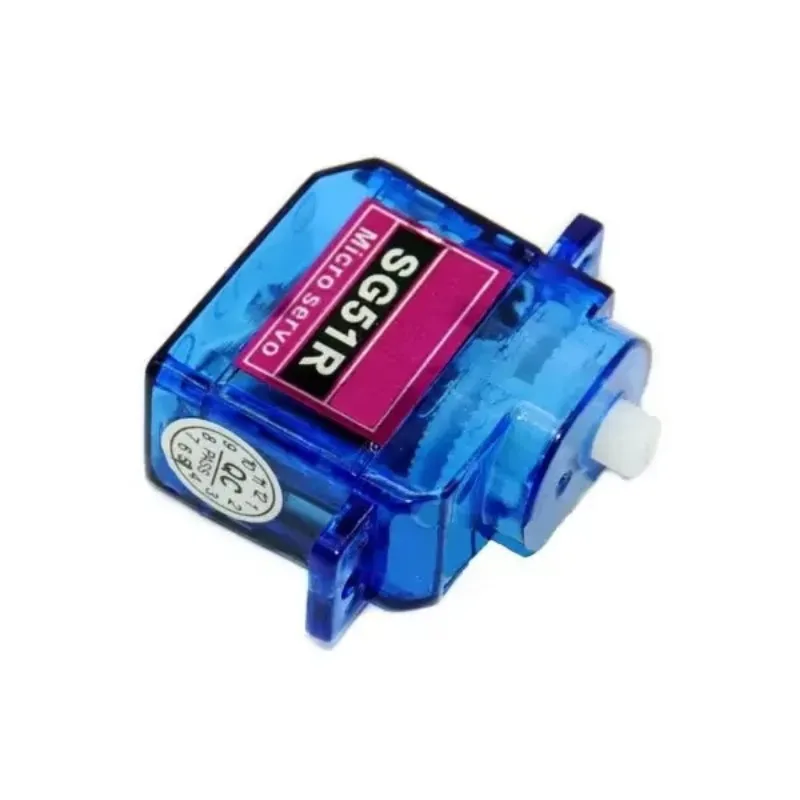5g Micro Servo SG51R. Compact Size (21.5x11.7mm), 15cm Wire, 3 Mounting Arms for RC Hobby Builds.