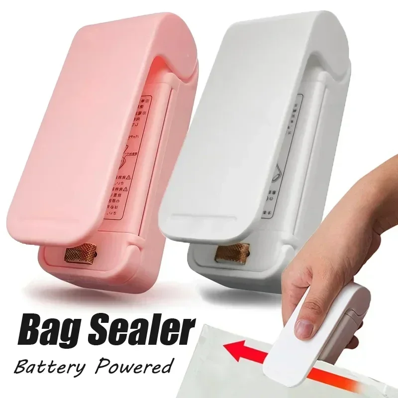 Mini sellador de aperitivos portátil, sellador de bolsas de plástico ABS compacto para frescura, utensilio de cocina fácil de usar, embalaje sellador portátil, 1 ud.