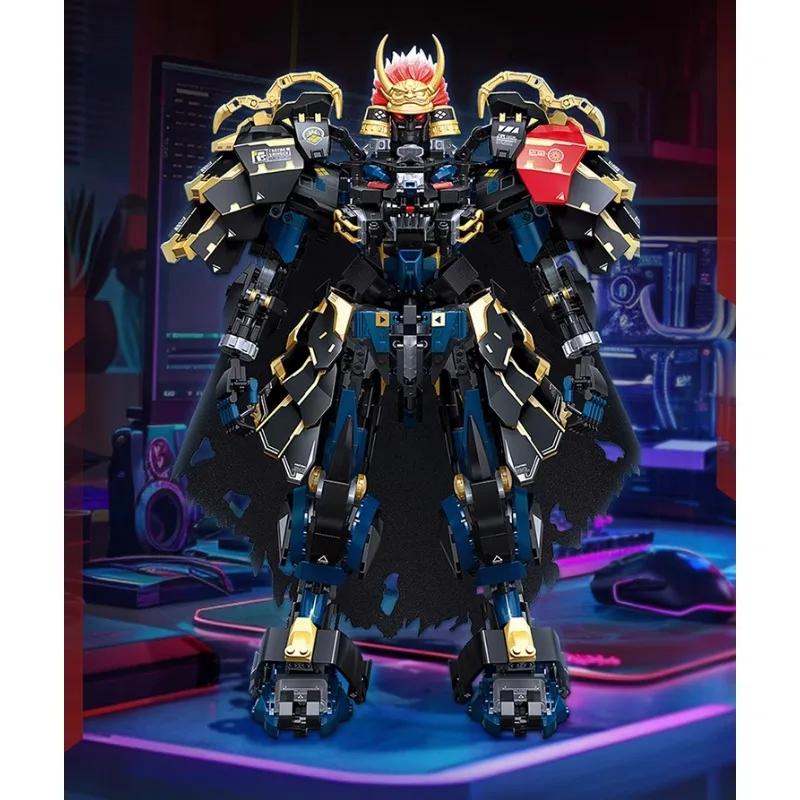 New Ancestor Effect A Fei's Tiger Dark Night Edition Cool Difficult Block Model Assembled Children's Toys Gift Collection