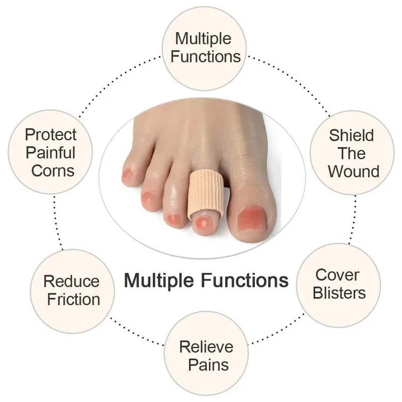 1/3/6PCS Fabric Toe Separator Finger Protector Applicator Corn Callus Remover Bunion Corrector Pedicure Tools Pain Relief Tube