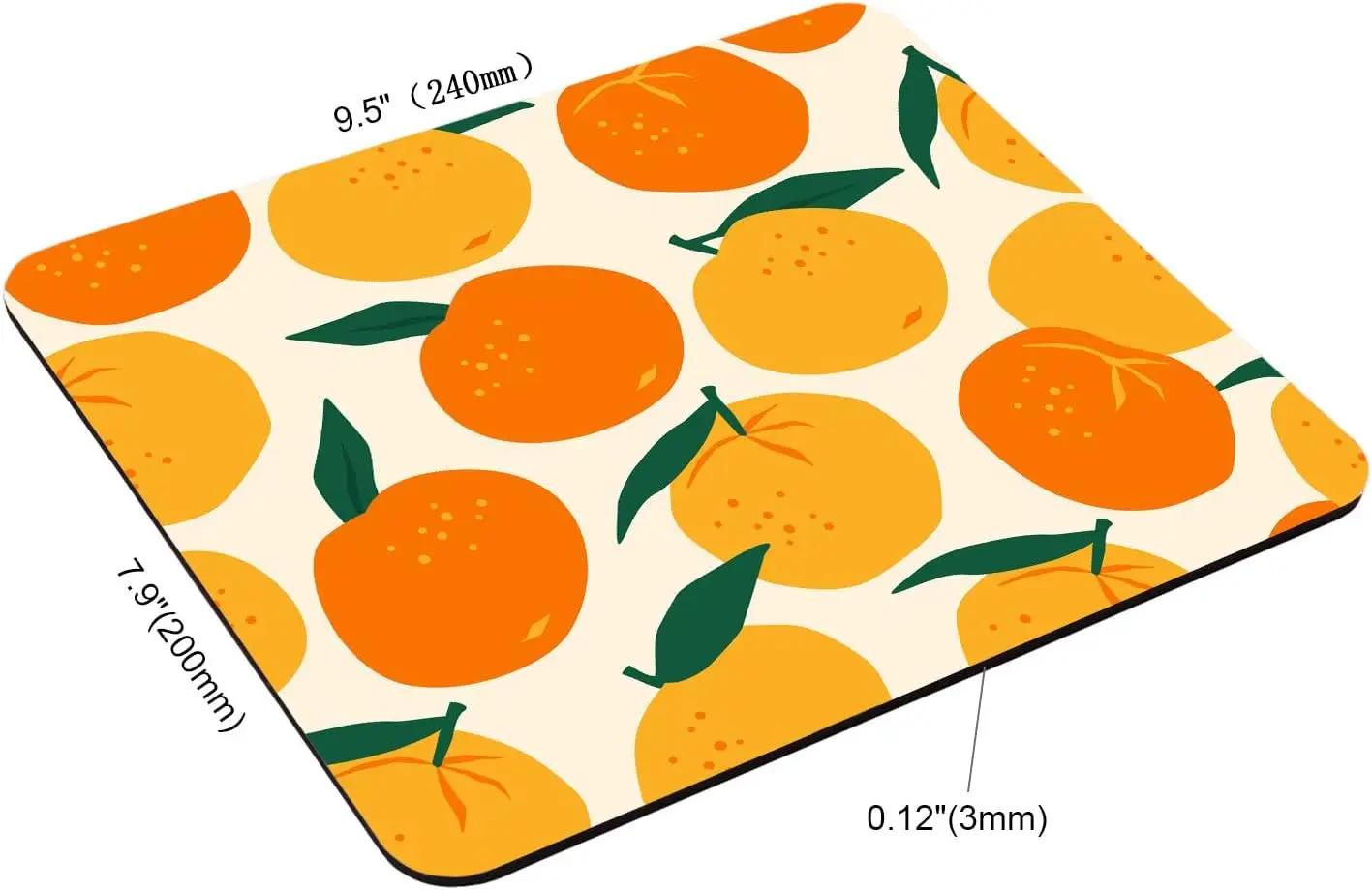 Rectangular gaming mouse Rectangular mouse Mouse Pad Oranges Mousepad Pink Office Decor for Women Desk Accessories Lemons Summer