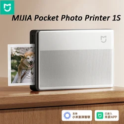 Mijia Portable Photo Printer 1S AR Photo ZINK Wireless Bluetooth 5.2 USB Type-c Mini Thermal Pocket Printer Support Mi Home APP