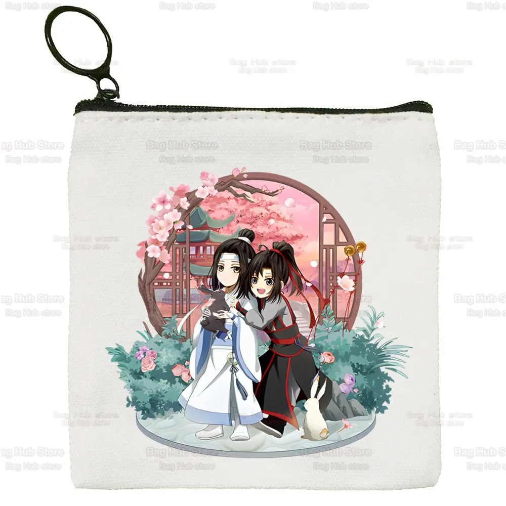 Porte-monnaie en toile pour femme, pochette mignonne, petit sac à main, étui à clés, Mo Dao Zu Shi The Untamed, Mini Lan WangJi Wei Wu Xian