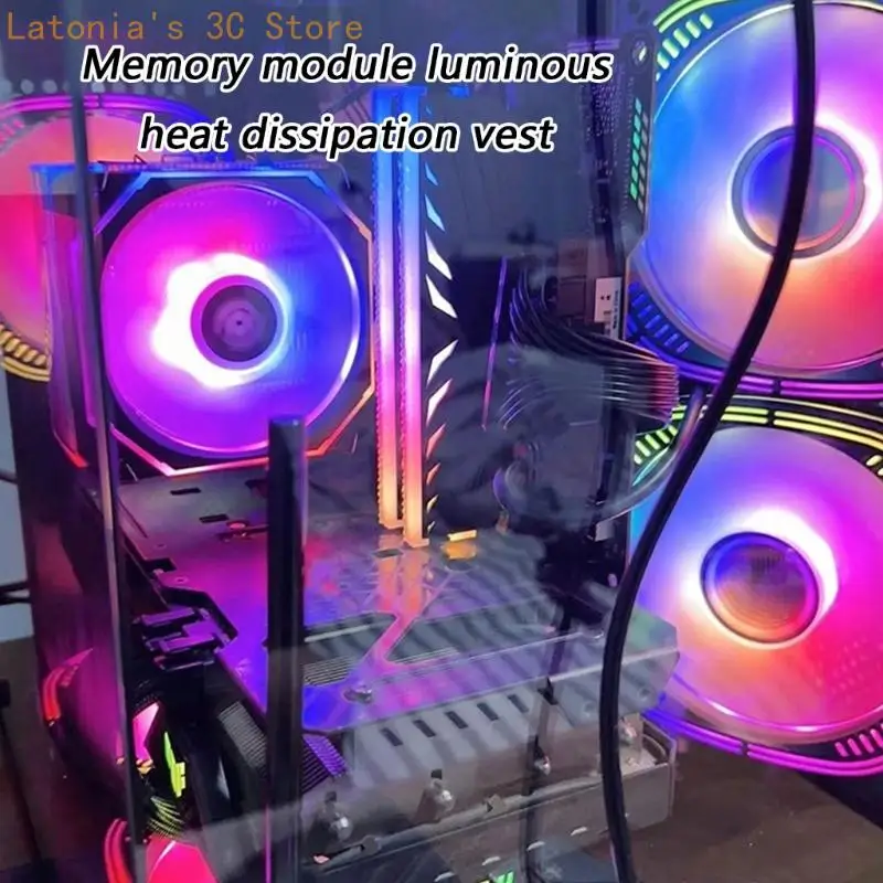 ARGB RAMs Heatsink Radiation Dissipate for Cooling and RGBs Lighting on DDR5/4/3/2 X3UB