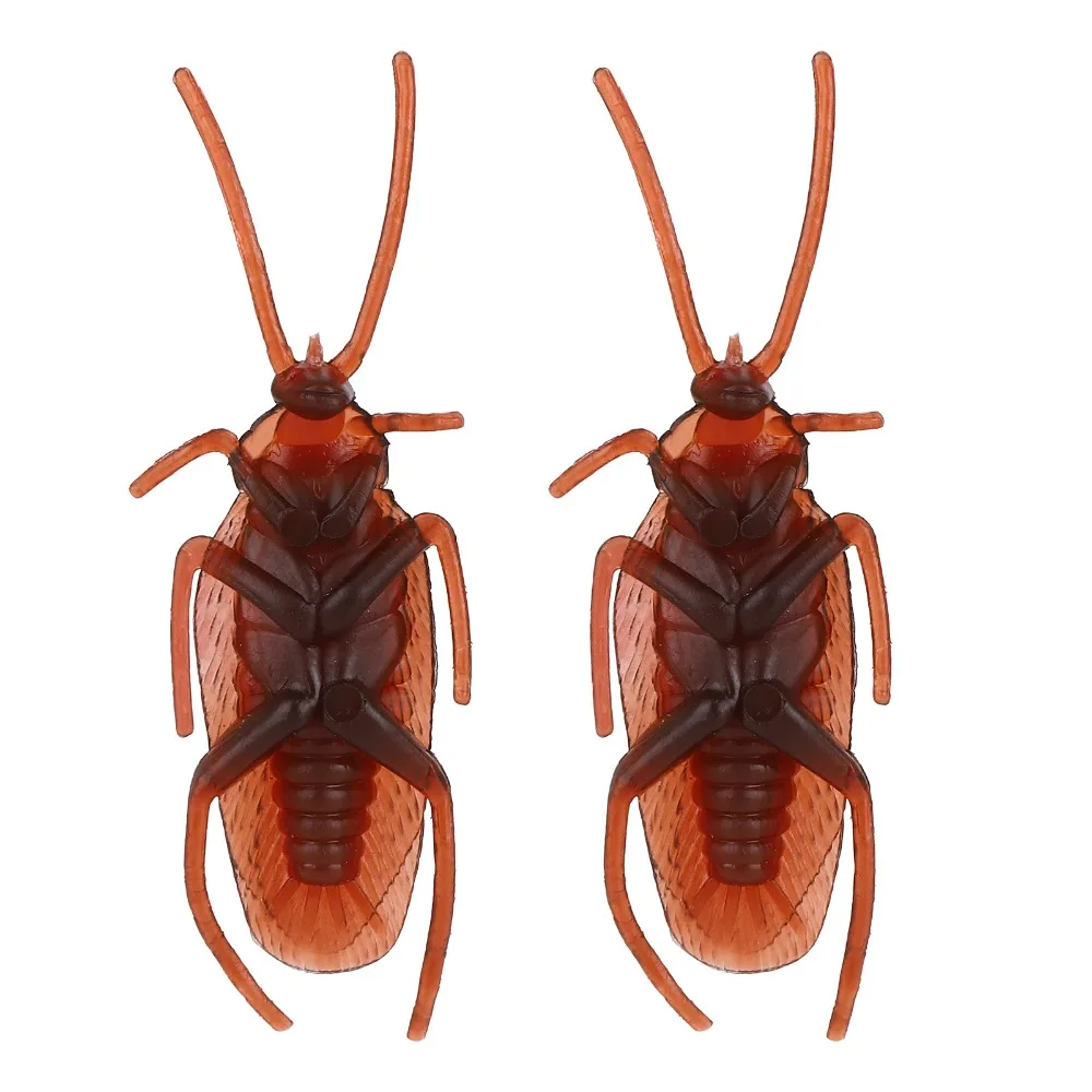 100Pcs Creative Soft Material Prank Lifelike Lightweight Fake Cockroach Realistic Gag April Fools Day