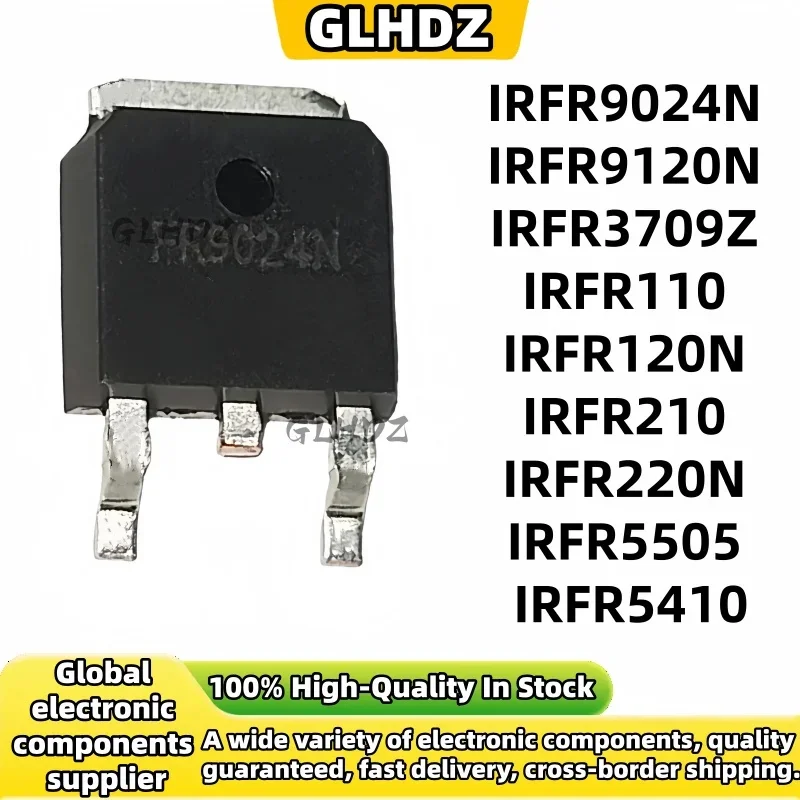 10UNITS IRFR110 IRFR120N IRFR210 IRFR220N IRFR3709Z IRFR5410 IRFR5505 IRFR9024N IRFR9120N TO-252 in stock