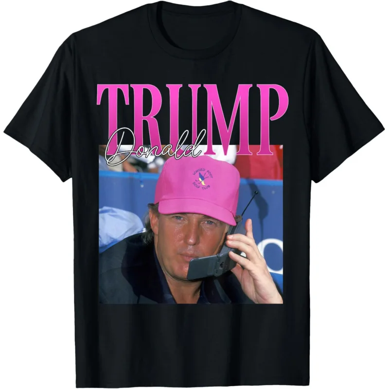 

Funny Donald Trump Miss me yet Y2K vintage 90s Trump pink T-shirt