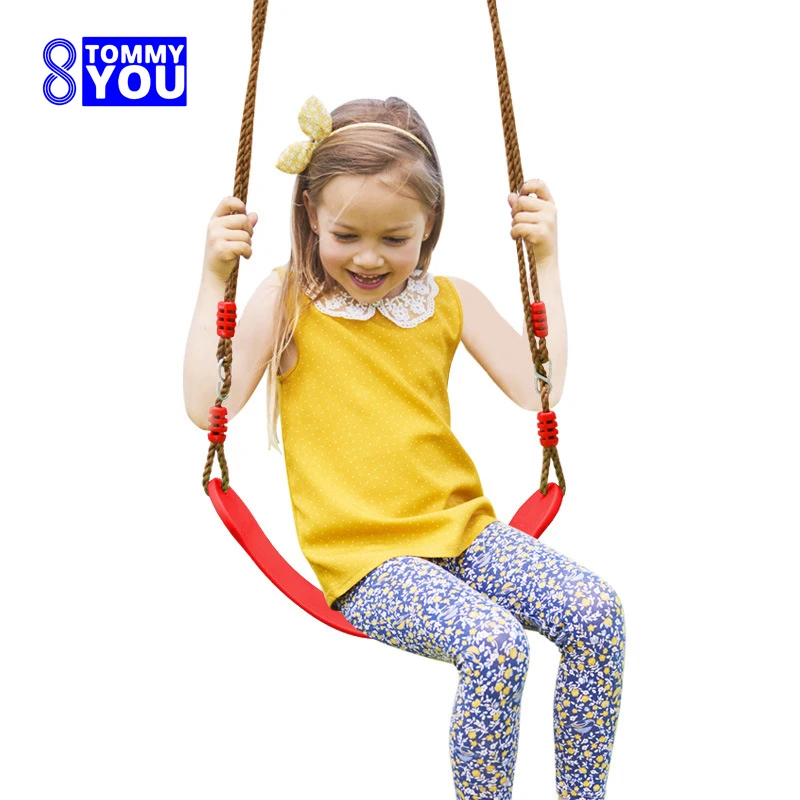 

Children's Outdoor Soft Board Multi-color Swing Kid's Entertainment and Fitness Slacklining Flat Belt Patio Swing Hanging Chair