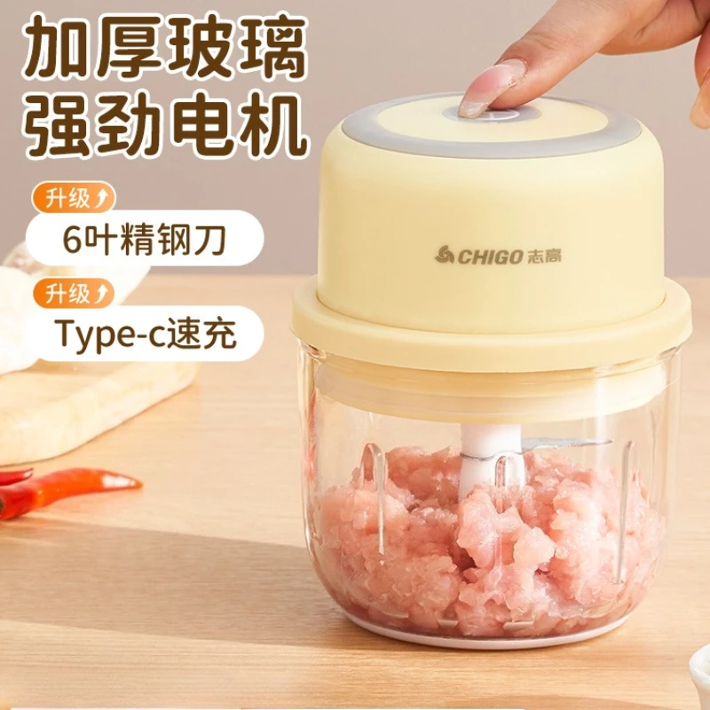 Garlic Mash Masher Electric Garlic Masher Household Crusher Glass Bowl Garlic Masher