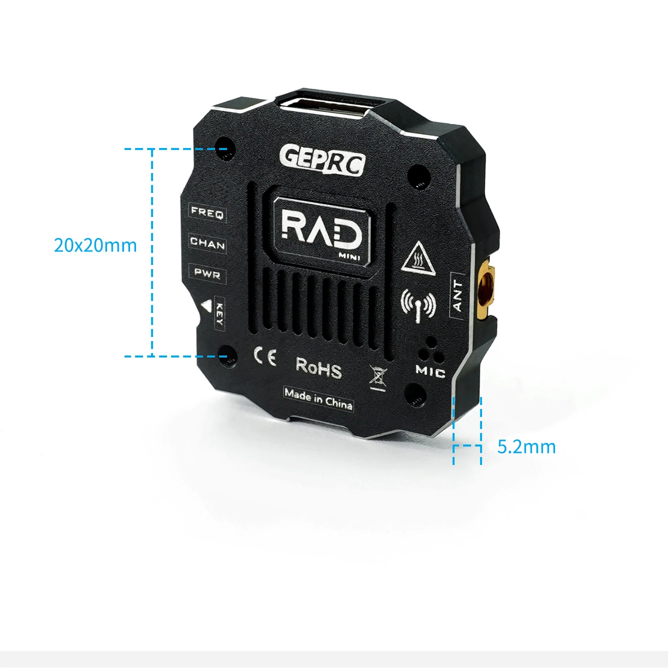 GEPRC RAD MINI 5,8G 1W imagen transmisión señal estabilidad fuerte penetración FPV Accesorios