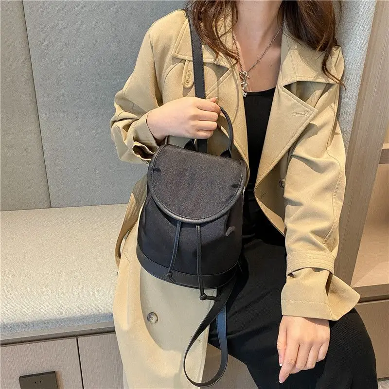 Summer Korean Super Fire Backpack Female Ins Fashion Canvas Bag Students Leisure Exquisite Small Bag Single Shoulder Crossbody