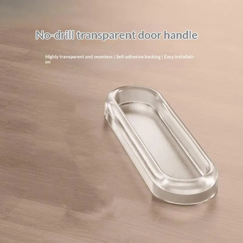 4Pcs Clear Soft PU Cabinet Door Handles Shock Absorbent for Drawer Sliding Door Wardrobe Nursery Room Home Decoration