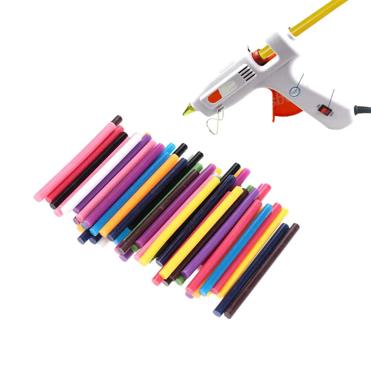 

60pc Hot Melt Glue High Viscosity Fast Curing Transparent For Crafts Wood Metal Fabric Repair Diy Projects Adhesive Sticks Hot