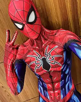 大人のスパイダーマンコスプレ衣装,ハロウィンアニメ,究極の鎧mk 4,全身,スーパーヒーロージャンプスーツ,新しい,すべてが異なります