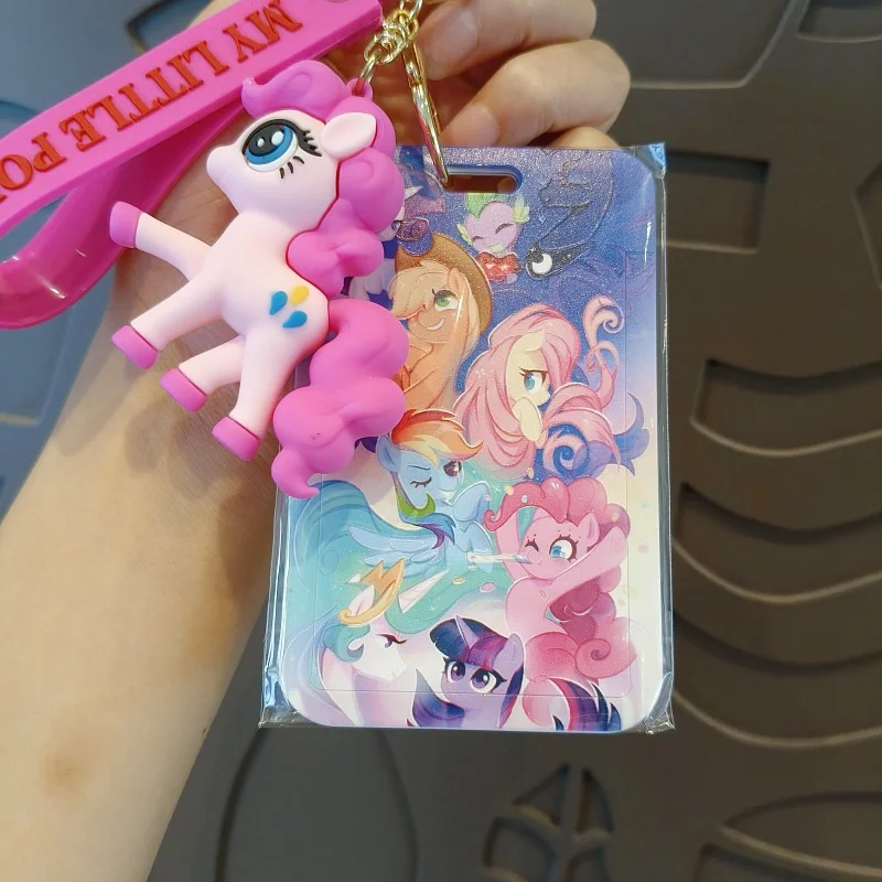 My Little Pony ID ผู้ถือบัตรพวงกุญแจ Twilight Sparkle Fluttershy Rarity Rainbow Dash ผู้ถือป้ายประตู Lanyard จี้ของขวัญ