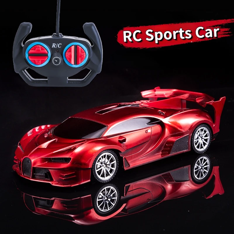 2.4G 1:18 Fast Rc Car Toys Radio Remote Control Drift Cars with Led Light for Kids High Speed Racing Model Vehicle Boy Toy Gifts