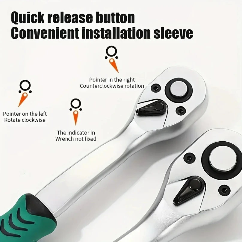 Set di chiavi a bussola, strumento di riparazione auto, utensili manuali, set di chiavi, set di chiavi a cricchetto 1/4 29 pezzi di strumenti per chiavi di riparazione auto