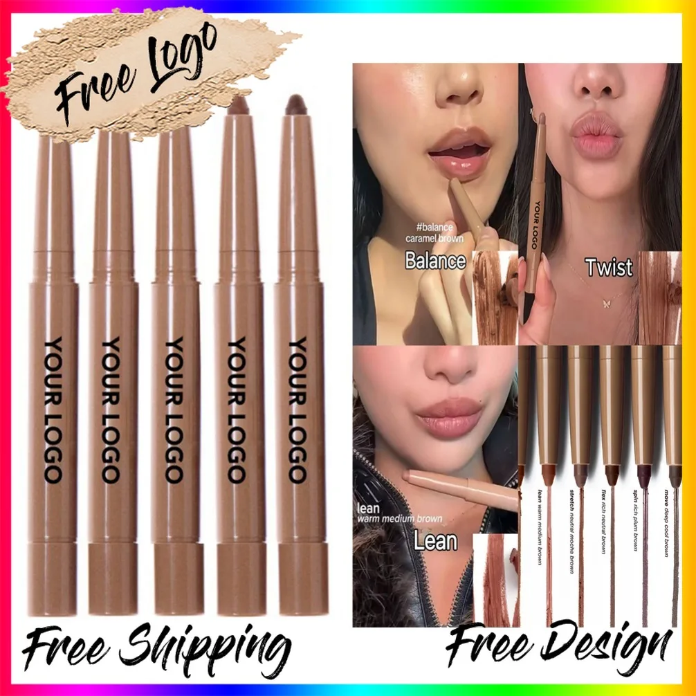 Private Label 11 Color Dual Ended Waterproof Smooth Peptide Lip Liner Pen Outlines Contour Lipstick Pencil Lips Stain Make Up