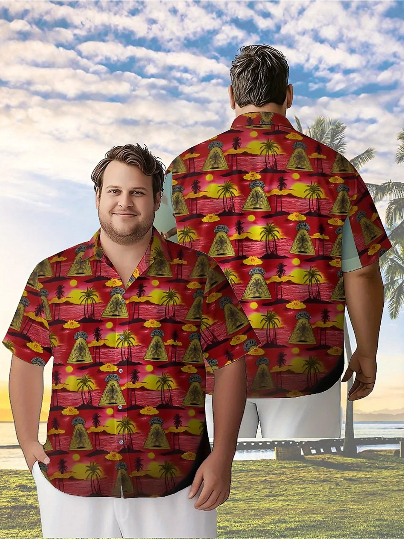 

Men's Plus Size Hawaiian Shirts Gorilla Adventure Pattern,New Summer Fashion Tops,Hip Hop Streetwear