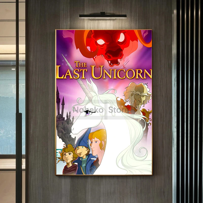 Classic French Animated Films The Last Unicorn Poster Animated Movies Prints Canvas Painting Wall Art Pictures Home Room Decor