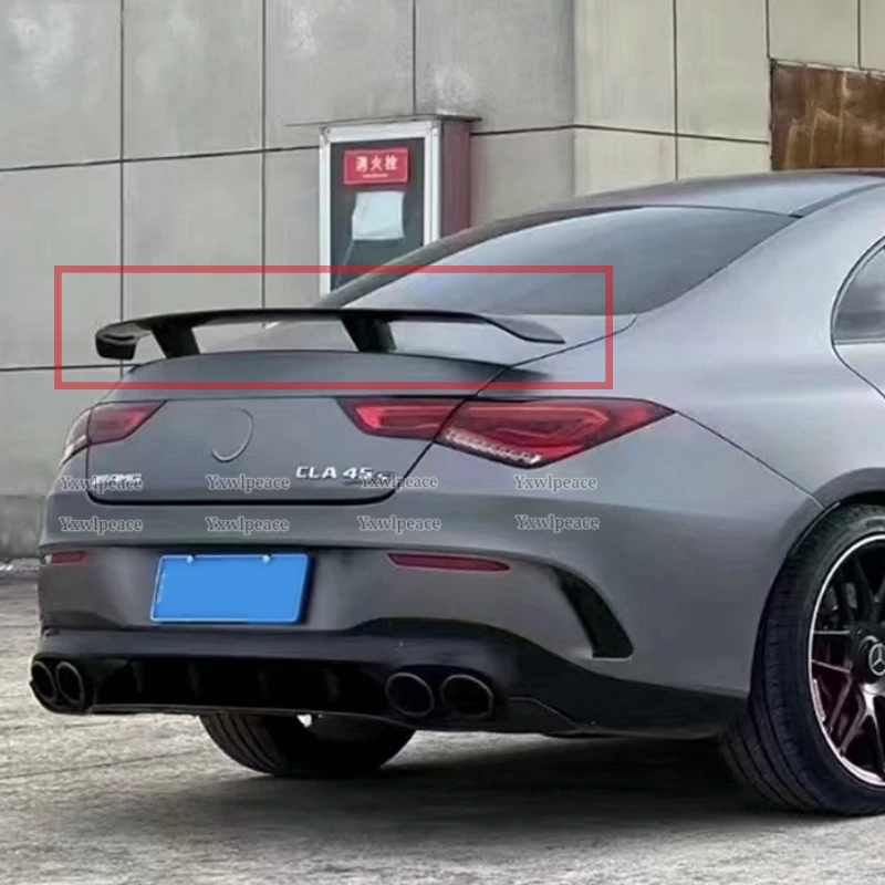 ABS Glossy Black GT Style Rear Trunk Lip Spoiler Wing for Mercedes Benz W118 C118 CLA35 CLA180 200 250 CLA45 AMG Line 2019-2023