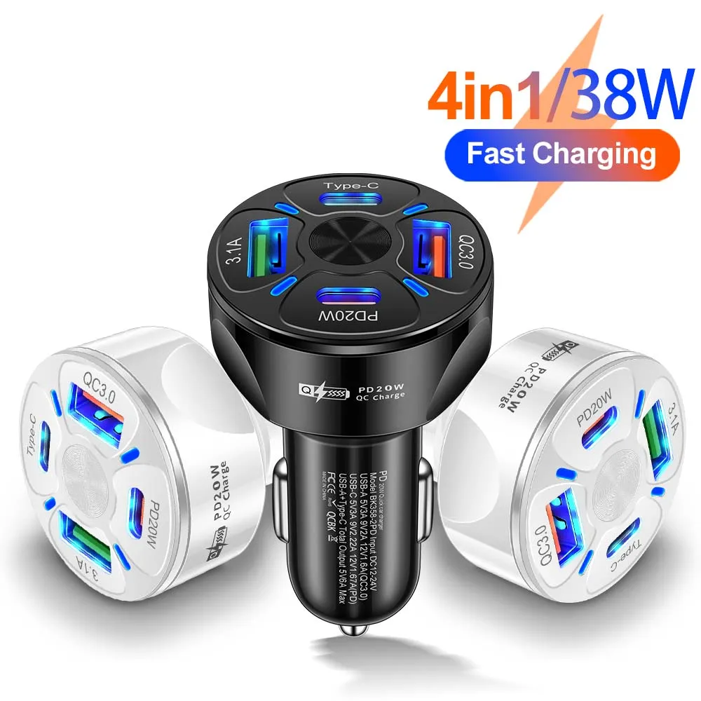38W Car Charger Usb…