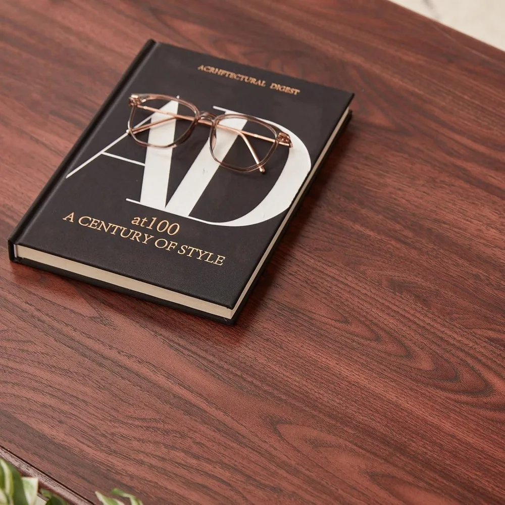 طاولات قهوة المزرعة لغرفة المعيشة، طاولة شاي مربعة مع رف تخزين مفتوح، طاولة قهوة كبيرة، طاولة مركزية خشبية ريفية #4