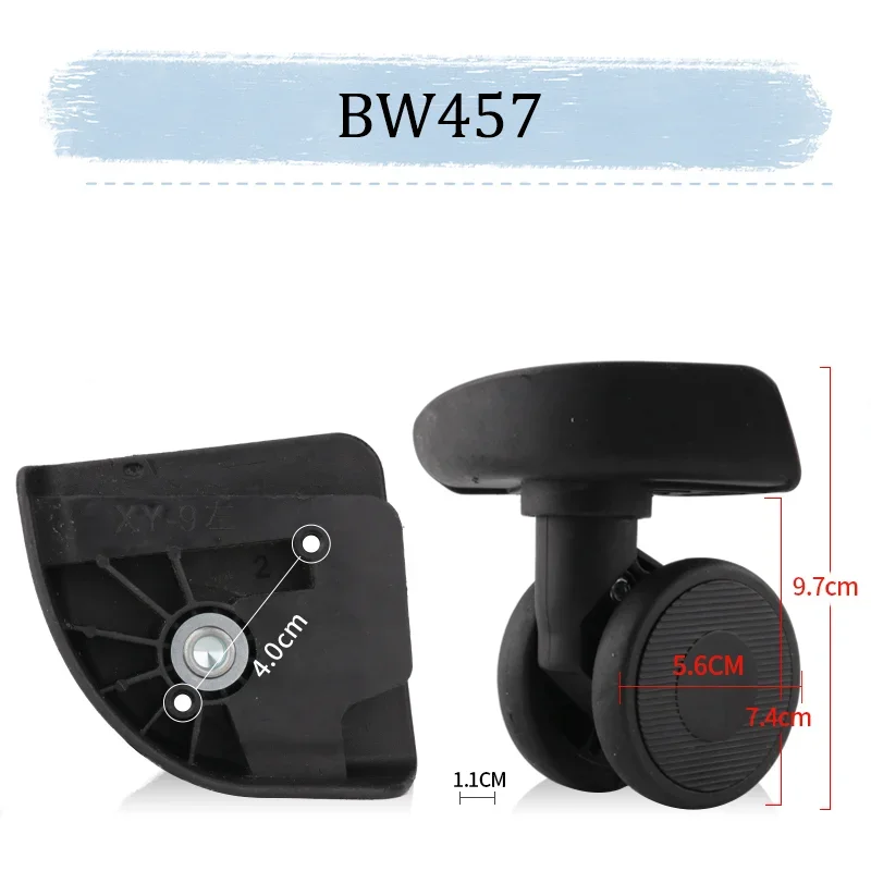 Suitable For BW457 Universal Wheel Replacement Suitcase Rotating Smooth Silent Shock Absorbing Wheel Accessories Wear-resistant