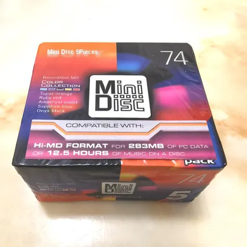 Original a estrenar Mini disco MD grabable 74Min 5 piezas