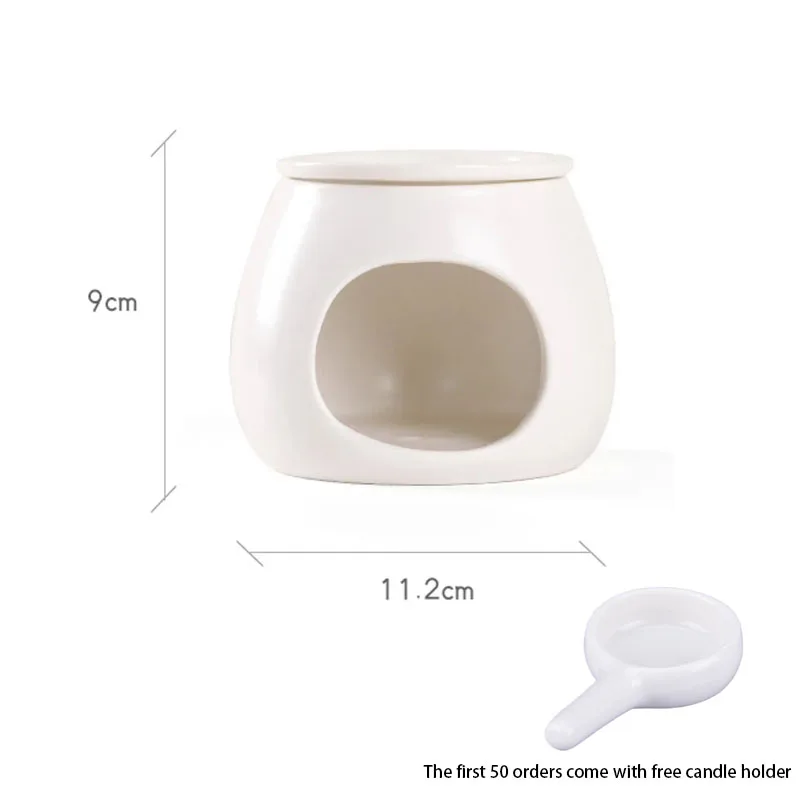 Keramische Etherische Olie Brander Smeltbrander Olie Warmer Theelicht Kaarshouder Aroma Brander Voor Thuis Kantoor Slaapkamer Decoratie