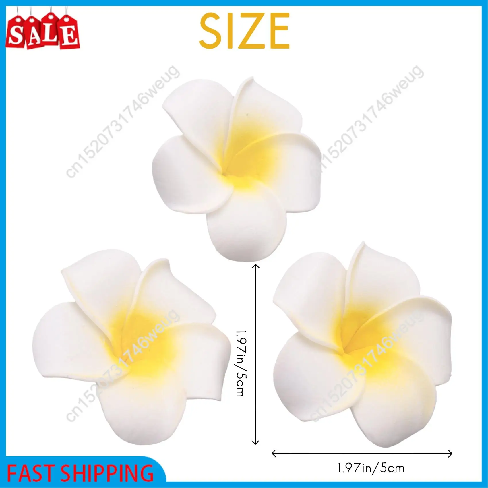 صفقة فلاش-100 قطعة رغوة بيضاء هاواي فرانجيباني الاصطناعي بلوميريا زهرة بتلات قبعة الشعر قبعة إكليل لتقوم بها بنفسك الزفاف الديكور 5C
