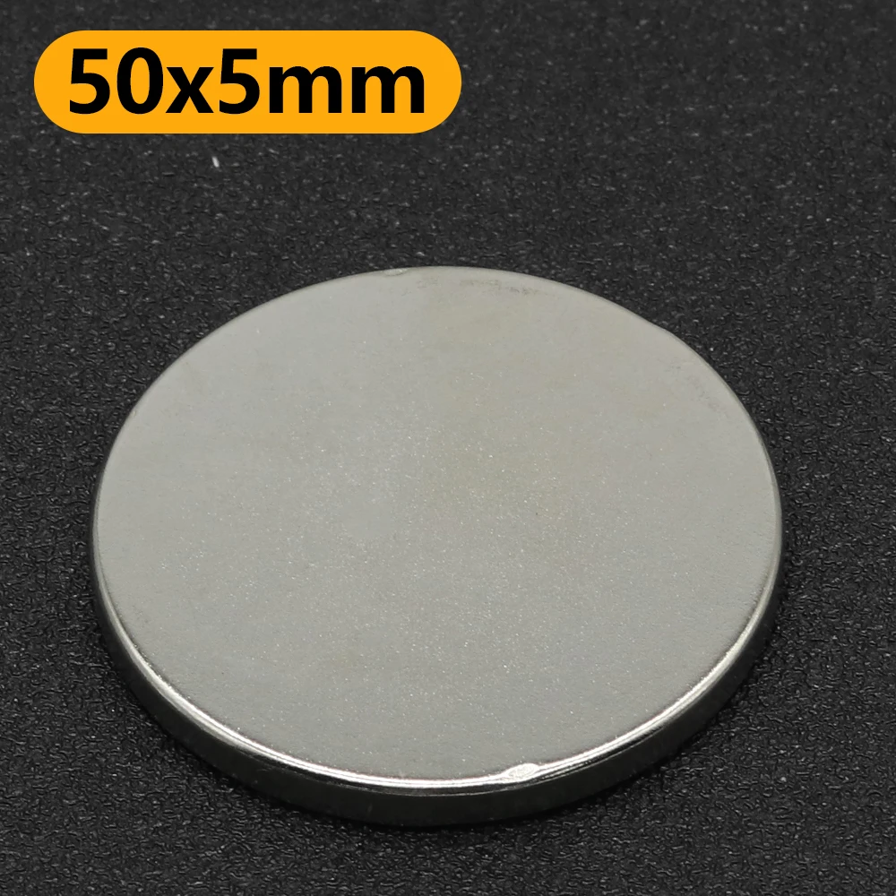50x5mm N35 NdFeB Round Neodymium Magnet Super Strong Permanent Powerful Magnets Refrigerator DIY Craft Multi‑Purpose Magnetic