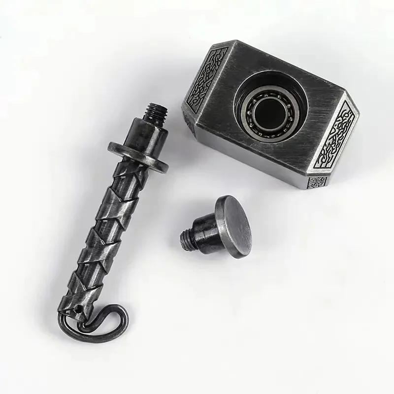 Hammer Top Restless Rotation Stress Relieving Toy Metal Rotating Keychain Pendant Backpack with Children's Toys